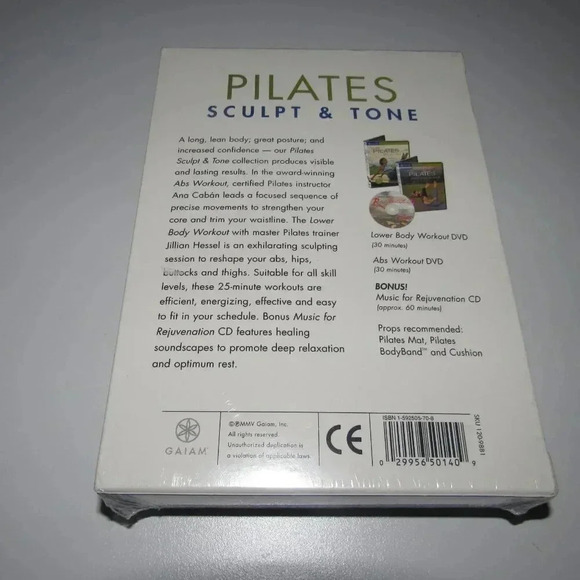 PILATES Sculpt & Tone ~ABS Workout/Lower Body Workout (2 DVD Set with CD)~SEALED - Picture 2 of 3